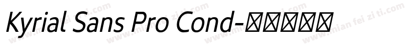 Kyrial Sans Pro Cond字体转换